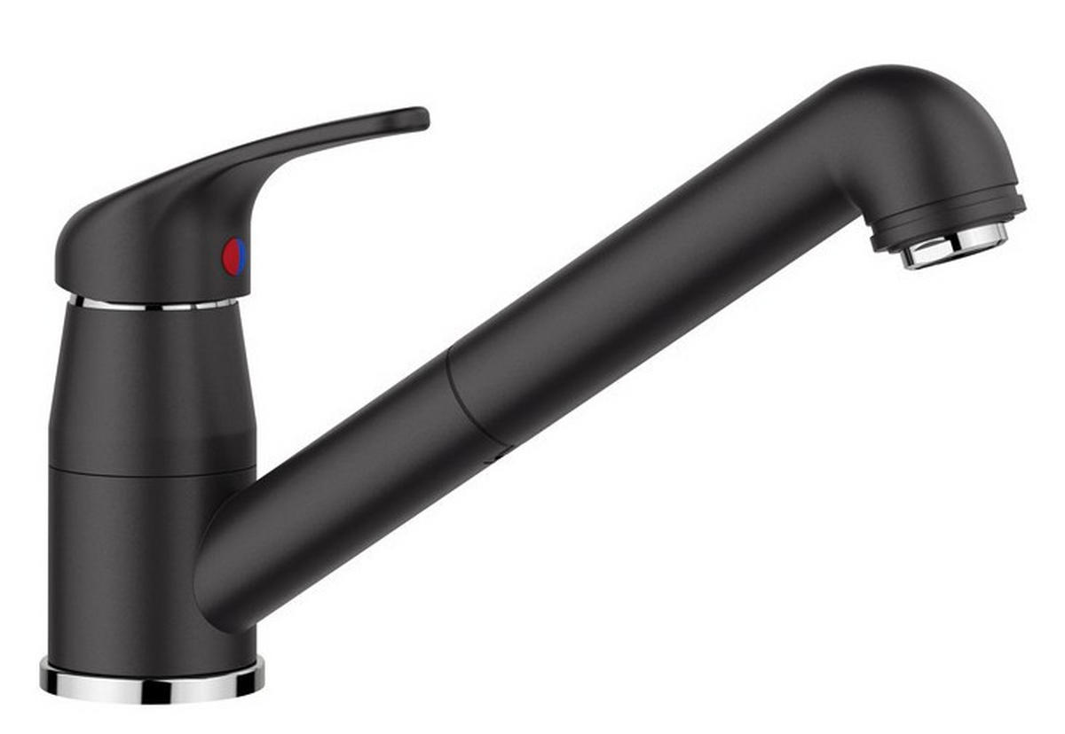 KÜCHENARMATUR 526153  - Chromfarben/Schwarz, Stein/Metall (5,6/16/26,3cm) - Blanco