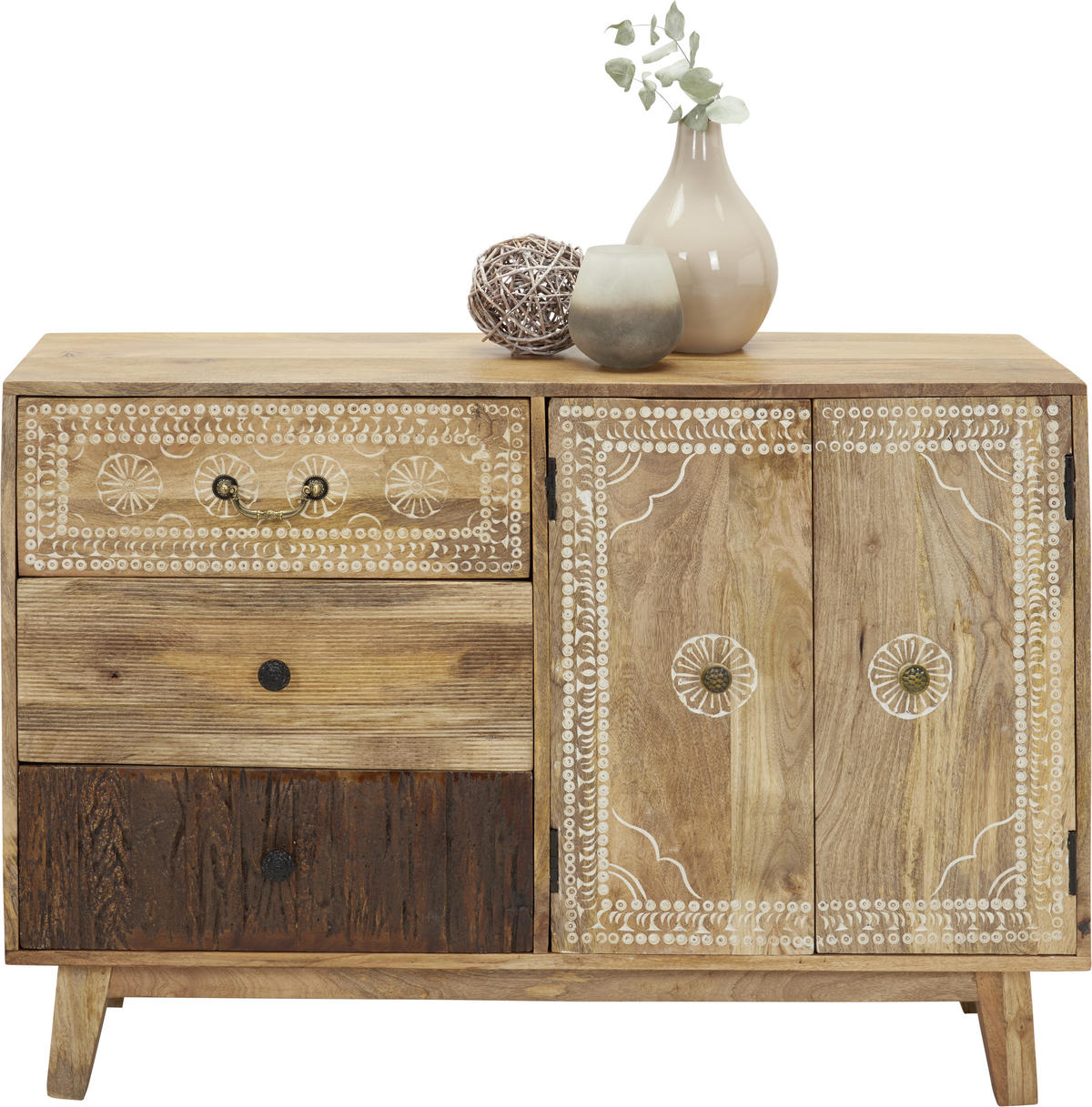 KOMMODE  in 115/80/35 cm  - Naturfarben/Braun, Trend, Holz/Metall (115/80/35cm) - Landscape