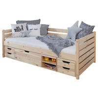 STAURAUMBETT 90/200 cm  in Naturfarben   - Naturfarben, Modern, Holz (90/200cm) - MID.YOU