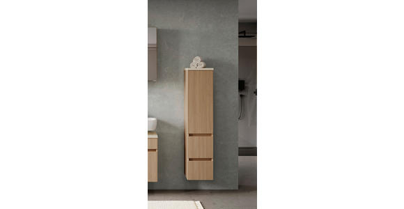 MIDISCHRANK 30/131/35 cm  - Sandfarben/Eichefarben, KONVENTIONELL, Holzwerkstoff/Kunststoff (30/131/35cm) - Xora