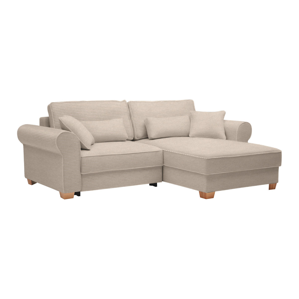 HÖRNSOFFA i cremefärgad  - cremefärgad, Modern, trämaterial/trä (255/185cm) - MID.YOU