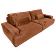 BIGSOFA Chenille Braun  - Schwarz/Braun, KONVENTIONELL, Kunststoff/Textil (282/73/115cm) - Carryhome