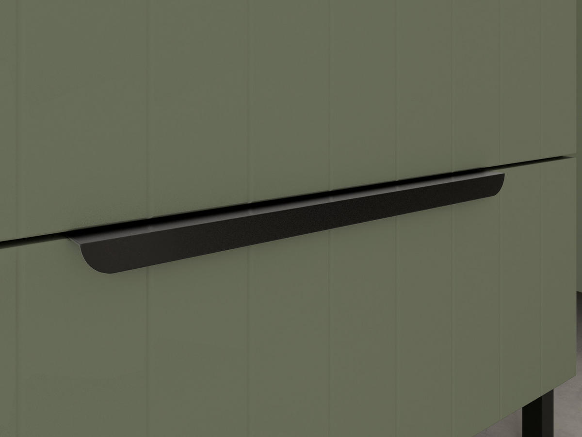 OMARICA ZA POD UMIVALNIK 60/53/38,5 cm  - črna/zelena, Romantika, kovina/leseni material (60/53/38,5cm) - Xora