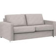 SCHLAFSOFA  in Webstoff Beige  - Chromfarben/Beige, KONVENTIONELL, Textil/Metall (188/86/97cm) - Novel