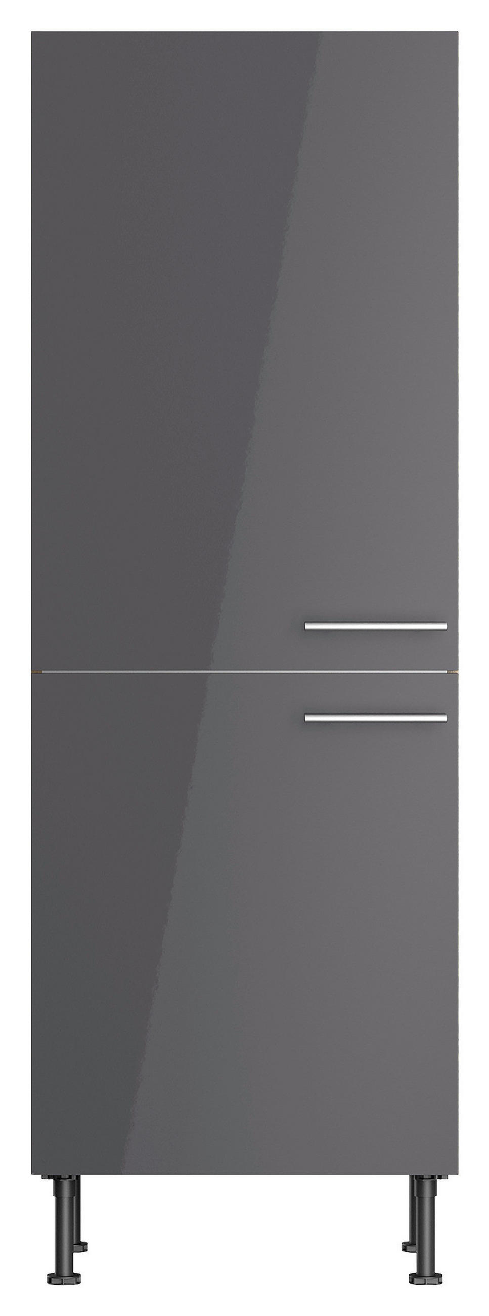 GERÄTEUMBAUSCHRANK 60/176,6/58,1 cm  in Anthrazit, Wildeiche  - Wildeiche/Edelstahlfarben, Basics, Holzwerkstoff/Metall (60/176,6/58,1cm) - Optifit