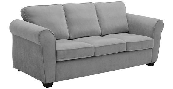 3-SITZER-SOFA  in Chenille Grau  - Schwarz/Grau, KONVENTIONELL, Kunststoff/Textil (226/88/86cm) - Carryhome