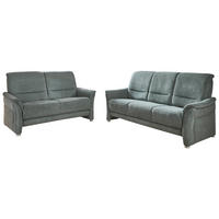 SITZGARNITUR Flachgewebe Graublau  - Graublau/Alufarben, Konventionell, Textil/Metall (198/172/96/93cm) - Beldomo Premium