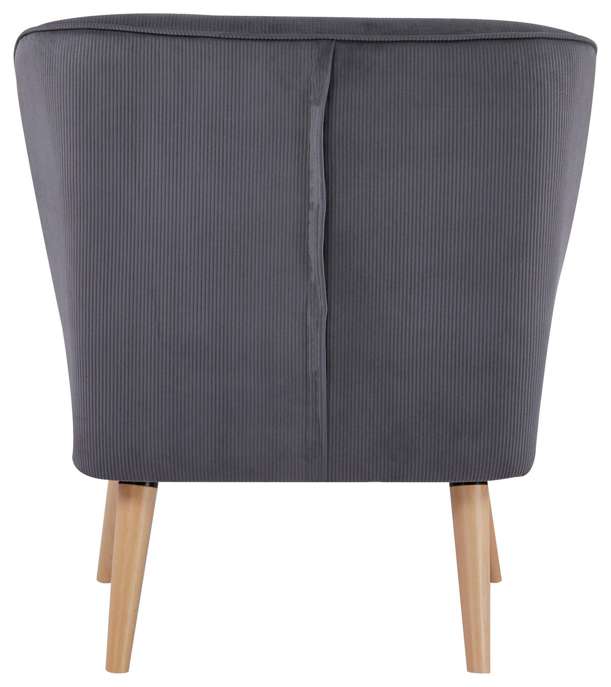 SESSEL in Cord Grau  - Naturfarben/Grau, Design, Holz/Textil (75/82/80cm) - Livetastic