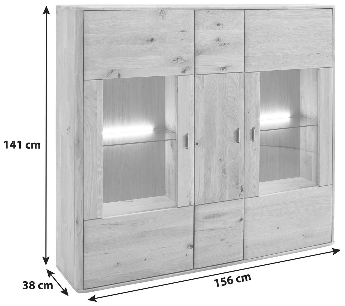 HÖG BYRÅ  i 156/141/38 cm  - ekfärgad, Design, metall/trä (156/141/38cm) - Livetastic