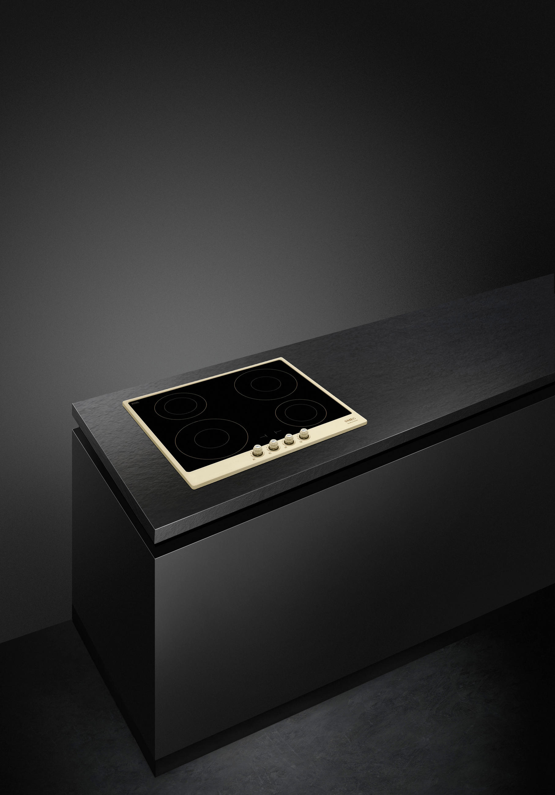 INDUKTIONSKOCHFELD SI764POM  - Creme/Schwarz, Basics, Glas/Metall (60/51/59,6cm) - SMEG