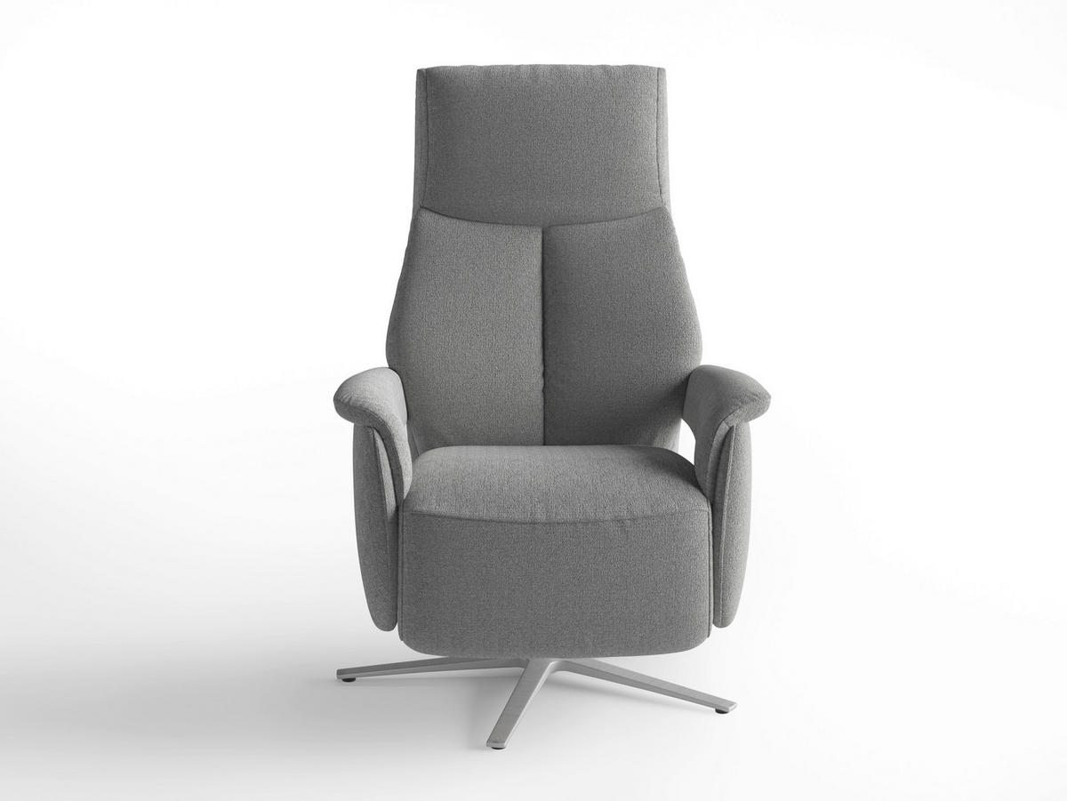 RELAXSESSEL in Textil Anthrazit  - Anthrazit/Silberfarben, Basics, Textil/Metall (75/110/85cm) - Sit & More