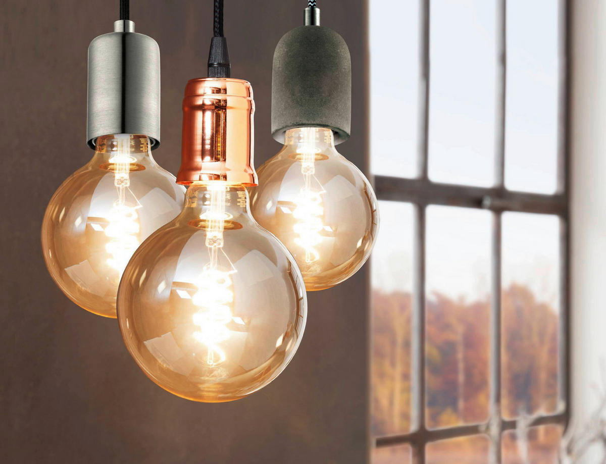 HÄNGELEUCHTE Yorth 11/200 cm   - Grau, Basics, Metall (11/200cm) - Eglo