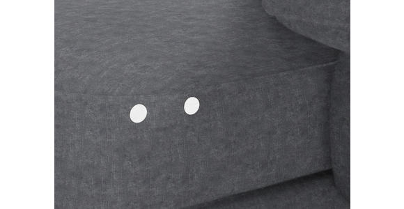 ECKSOFA in Velours Silberfarben 310/180 cm - Silberfarben/Schwarz, Design, Textil/Metall (310/180cm) - Dieter Knoll