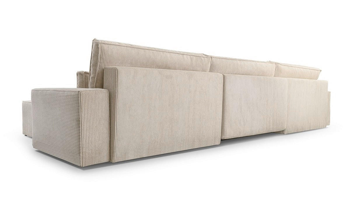 WOHNLANDSCHAFT BRAZIL U in Hellbraun  - Hellbraun/Schwarz, Design, Kunststoff/Textil (200/410/200cm) - MID.YOU