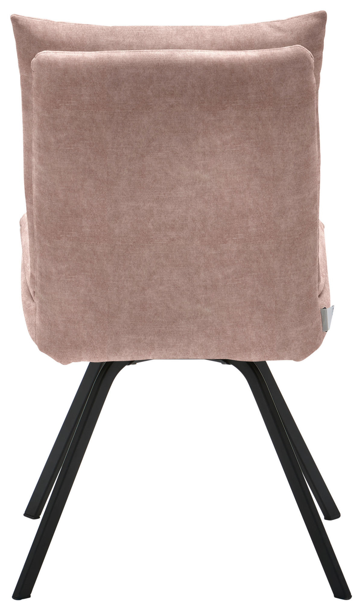 STUHL  in Velours Textil  - Altrosa/Schwarz, Design, Textil/Metall (50/84/68cm) - Welnova