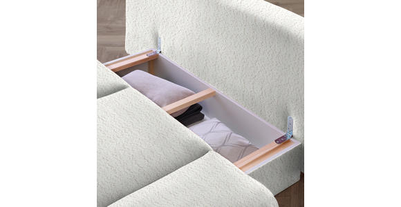 SCHLAFSOFA in Chenille Weiß - Schwarz/Weiß, MODERN, Holz/Textil (212/89/102cm) - Dieter Knoll
