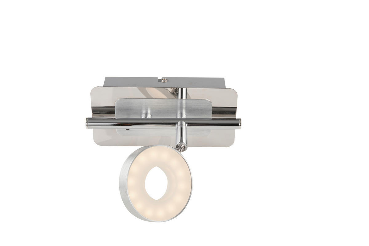 LED-STRAHLER Inele 17,5/9/18,5 cm   - Chromfarben/Alufarben, Trend, Metall (17,5/9/18,5cm) - Novel
