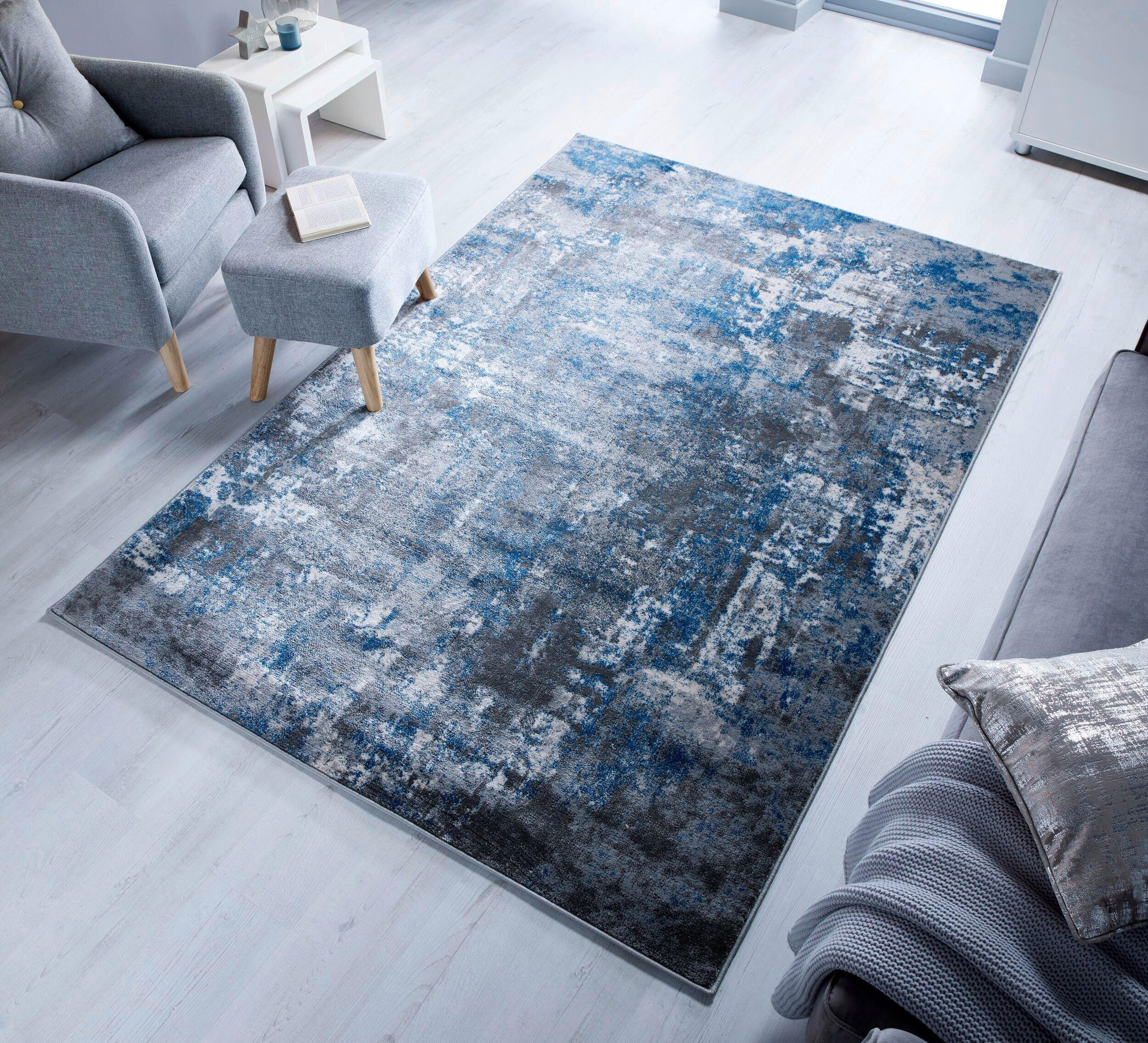 WEBTEPPICH 200/290 cm Wonderlust Blau  - Blau, KONVENTIONELL, Textil (200/290cm) - Xora