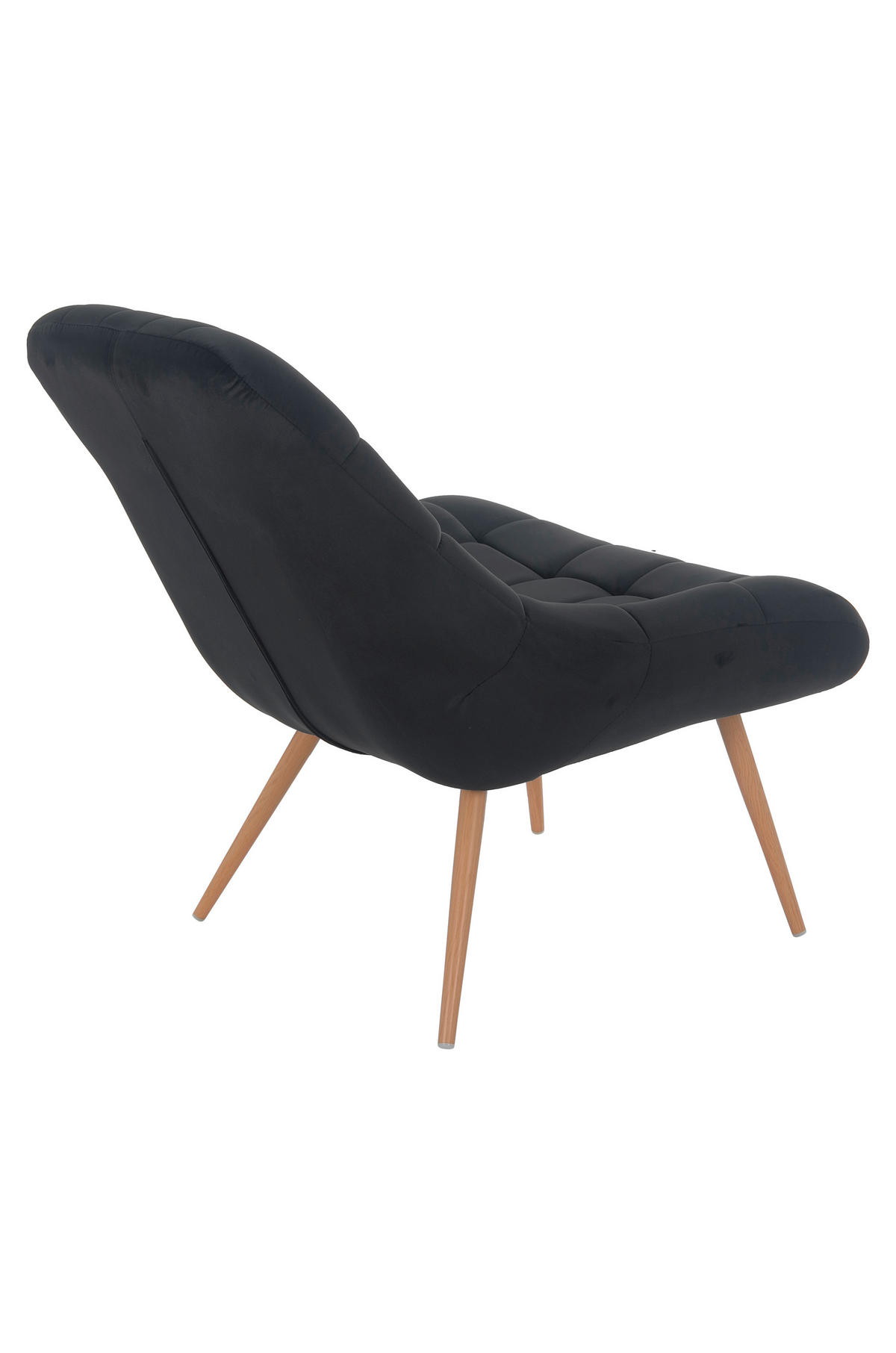 XXL-SESSEL Samt Naturfarben, Schwarz    - Schwarz/Naturfarben, MODERN, Textil/Metall (76/85,6/85,6cm) - Livetastic