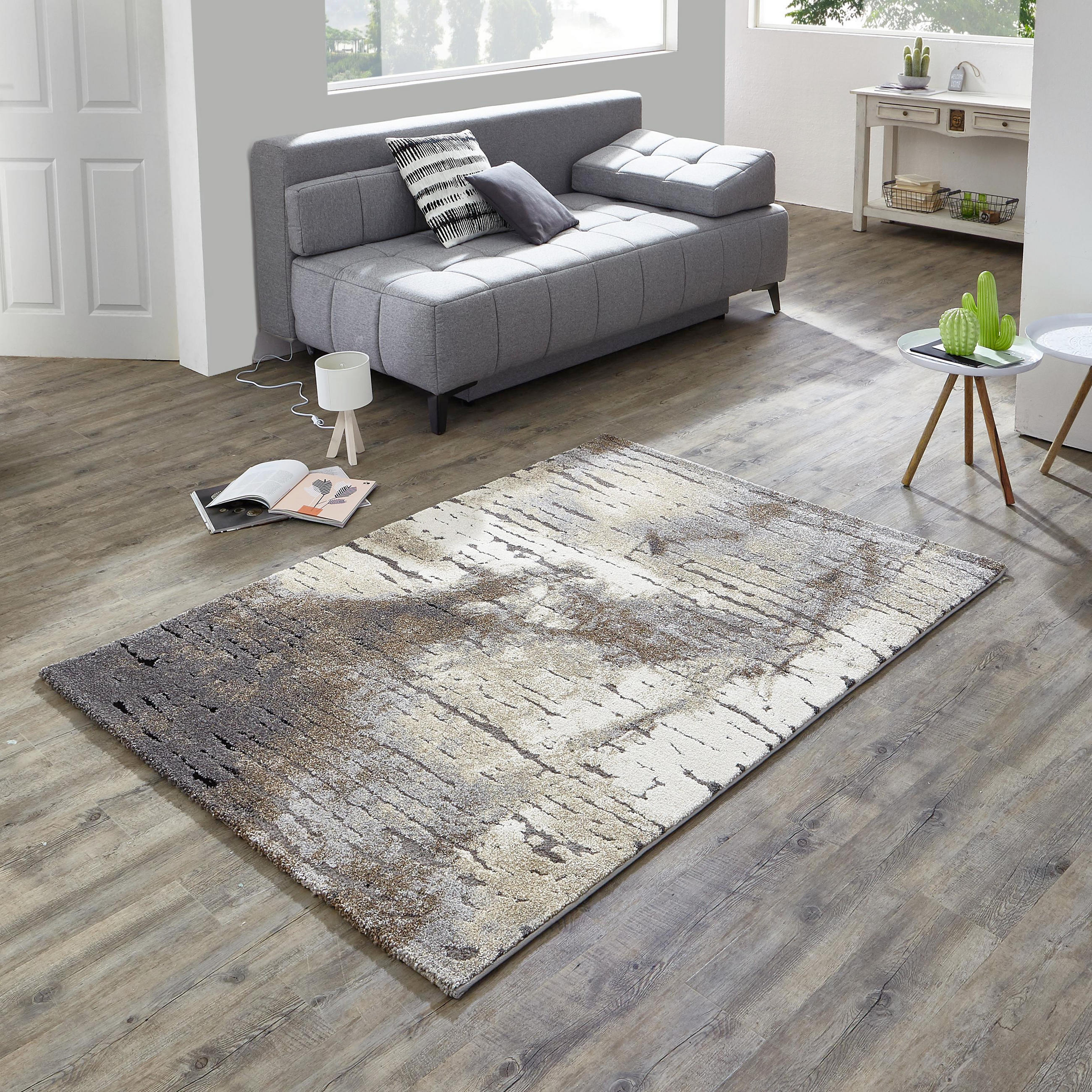 WEBTEPPICH 200/290 cm Timber Anthrazit, Creme, Grau, Dunkelgrau  - Dunkelgrau/Anthrazit, Design, Textil (200/290cm) - Novel
