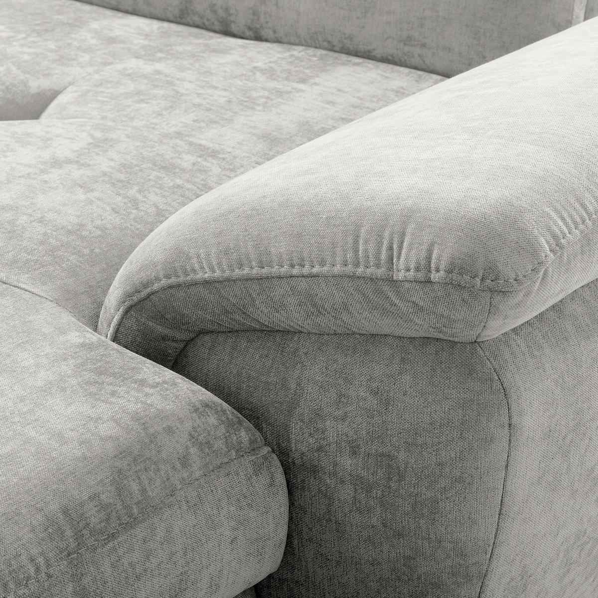 ECKSOFA  Webstoff Grau  - Schwarz/Grau, Design, Textil/Metall (268/195cm) - Livetastic