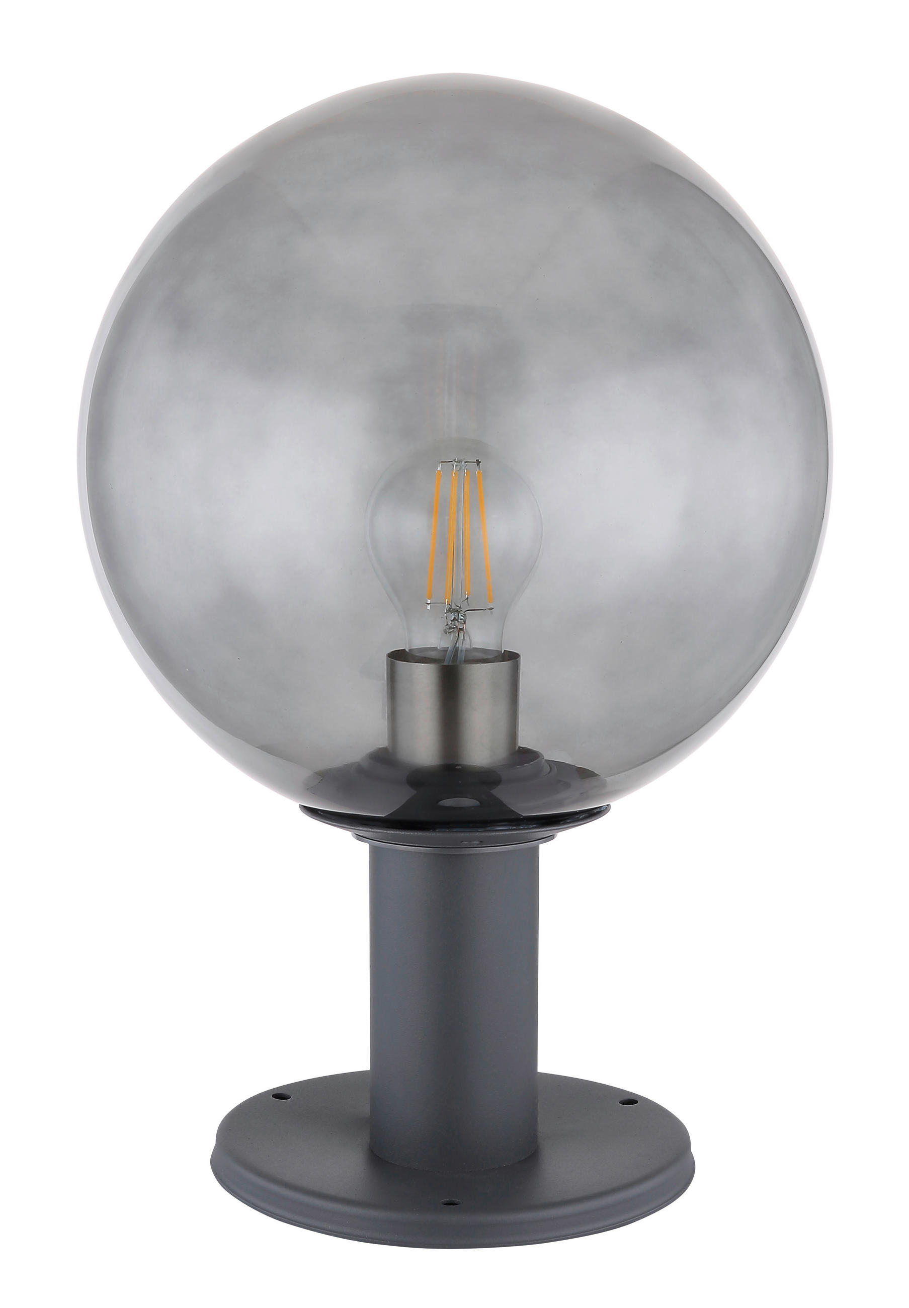 AUßENSTEHLEUCHTE 25/38 cm   - Anthrazit, Basics, Glas/Metall (25/38cm) - Globo