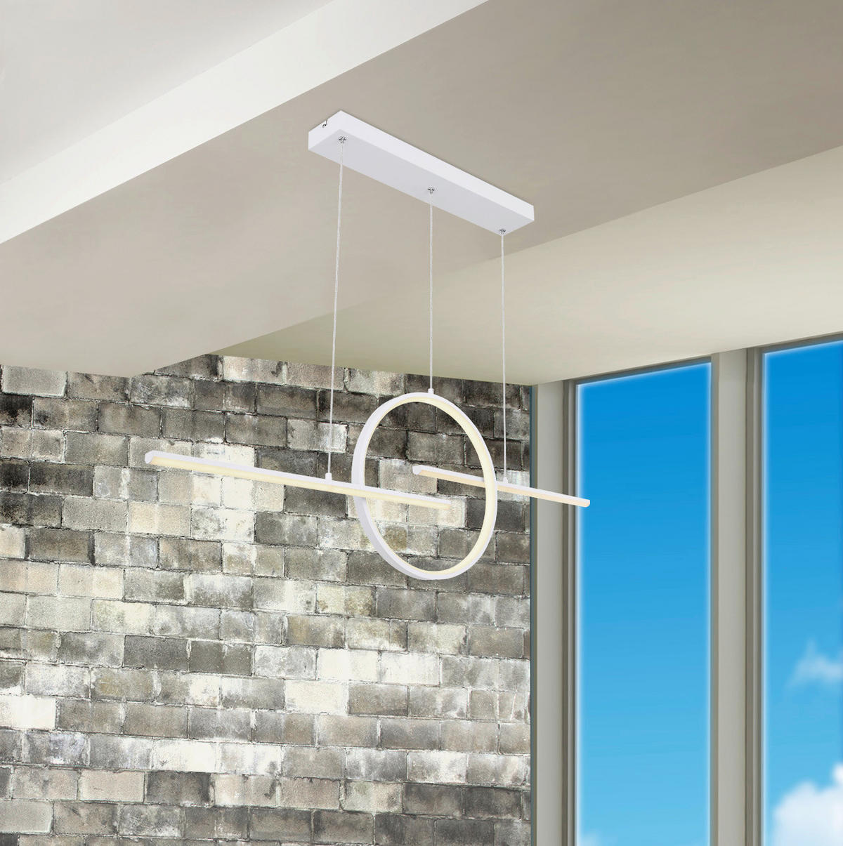 ZÁVĚSNÉ LED SVÍTIDLO, 124/10,5/150 cm  - Design (124/10,5/150cm) - Globo