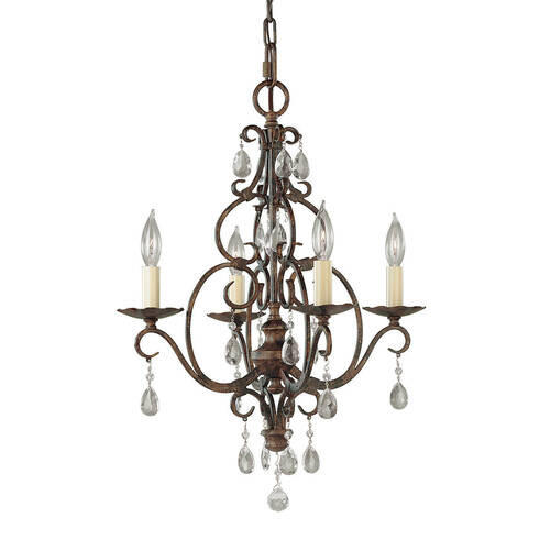 LESTENEC  Elstead Chateau      42.2/51.2 cm      E14 - barve brona, Konvencionalno, kovina/steklo (42.2/51.2cm) - Elstead Lighting