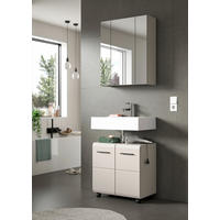 BADEZIMMER 2-teilig  in 60 cm  - Kaschmir/Schwarz, Trend, Glas/Holzwerkstoff (60cm) - MID.YOU