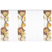 FLÄCHENVORHANG  6 Stück  blickdicht  60/245 cm   - Cognac/Goldfarben, Natur, Textil (60/245cm)