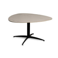 COUCHTISCH 40/40/35 cm Freiform Schwarz, Weiß  - Schwarz/Weiß, Design, Stein/Metall (40/40/35cm) - Xora