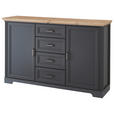 SIDEBOARD  in 165/102/41 cm  - Schwarz/Graphitfarben, Design, Holzwerkstoff/Metall (165/102/41cm) - Landscape