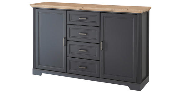 SIDEBOARD  in 165/102/41 cm  - Schwarz/Graphitfarben, Design, Holzwerkstoff/Metall (165/102/41cm) - Landscape
