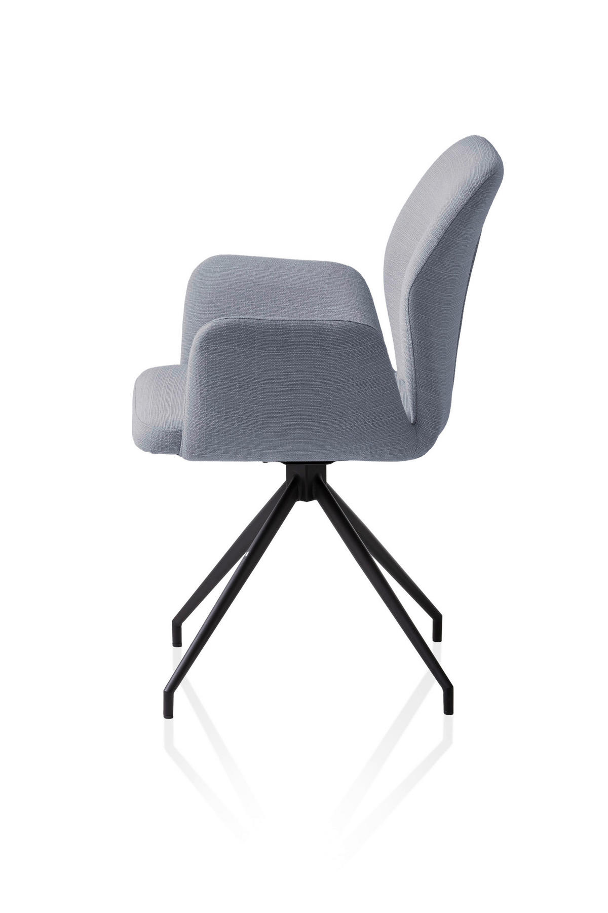 OTOČNÁ STOLIČKA, tkaná textília, tmavosivá - čierna/tmavosivá, Modern, kov/textil (59/88/58cm) - Livetastic