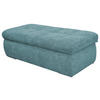 HOCKER Mikrofaser Petrol  - Chromfarben/Petrol, KONVENTIONELL, Textil/Metall (136/43/64cm) - MID.YOU