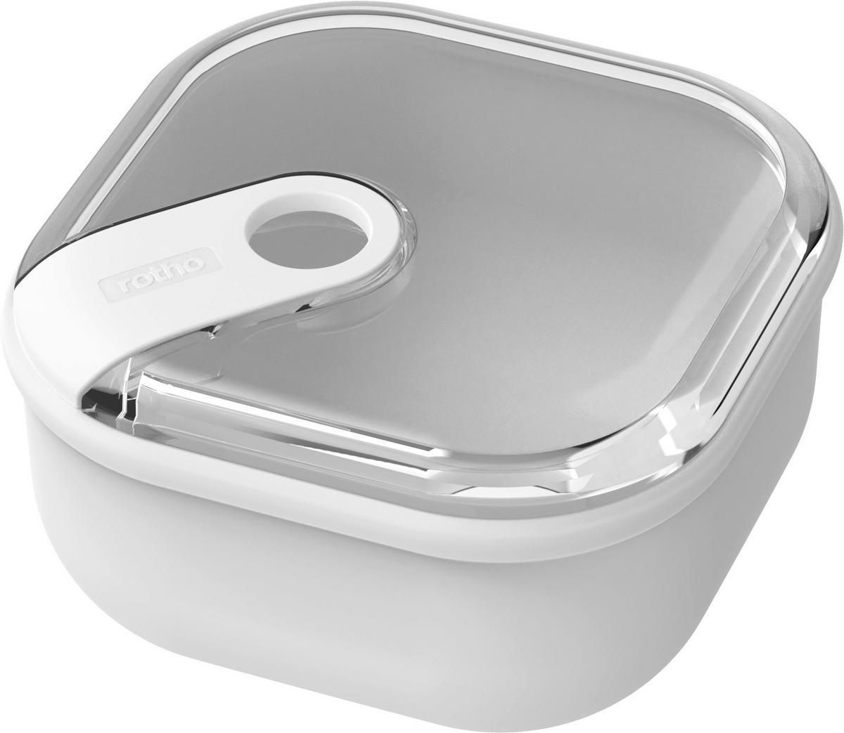 FRISCHHALTEDOSE 1 L  - Transparent/Weiß, Basics, Kunststoff (19,5/19,5/10,5cm) - Rotho