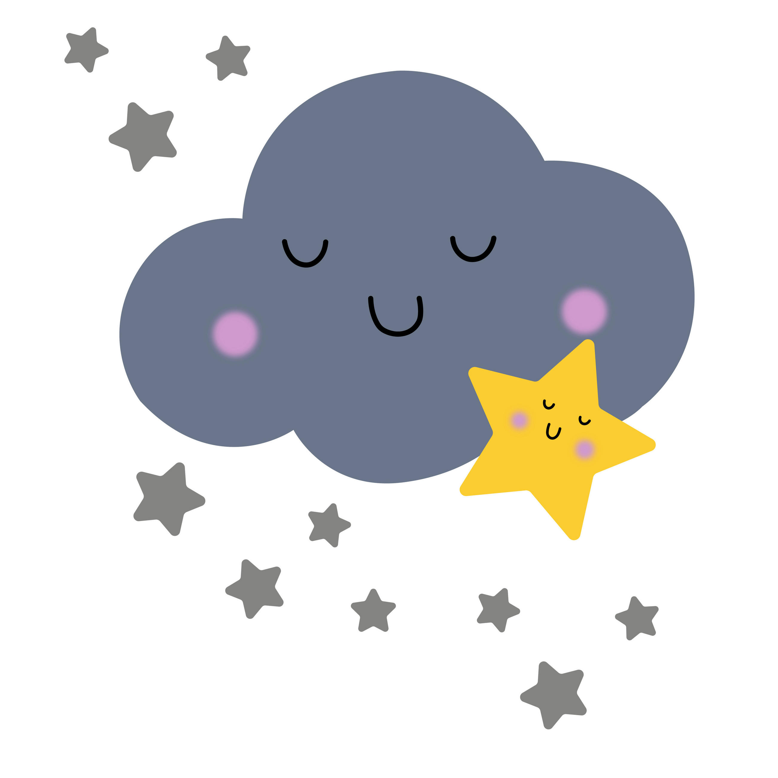 XXXLutz Babywanddeko Noah Blau 60x60x3 cm