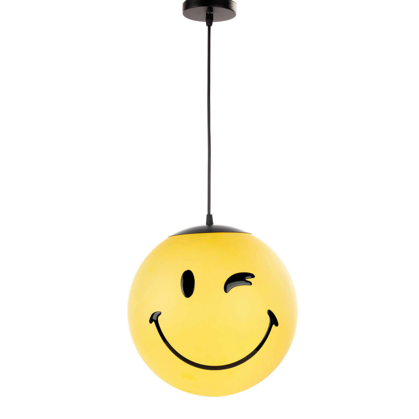 XXXLutz Kinderhängeleuchte 2001 Smiley Hellgelb 30x125x30 cm