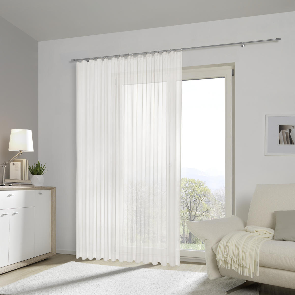 KUSOVÁ ZÁCLONA, 300/175 cm - přírodní barvy, Basics, textil (300/175cm) - Esposa
