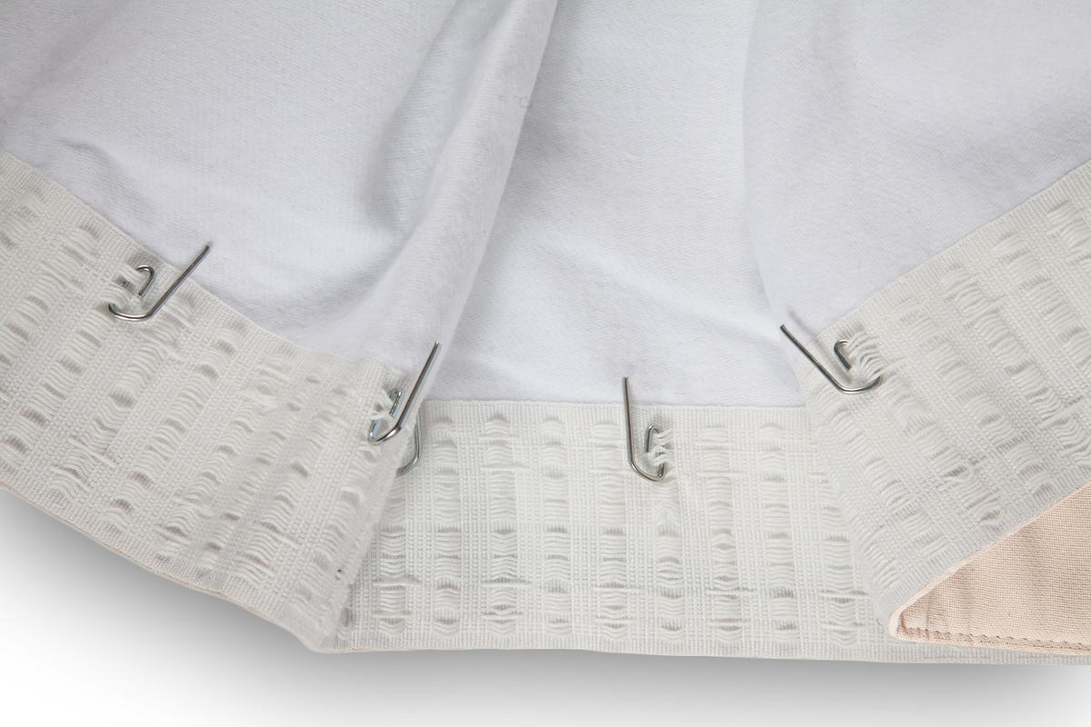 LÄRMSCHUTZVORHANG black-out (lichtundurchlässig) 145/260 cm   - Beige, Basics, Textil/Metall (145/260cm)