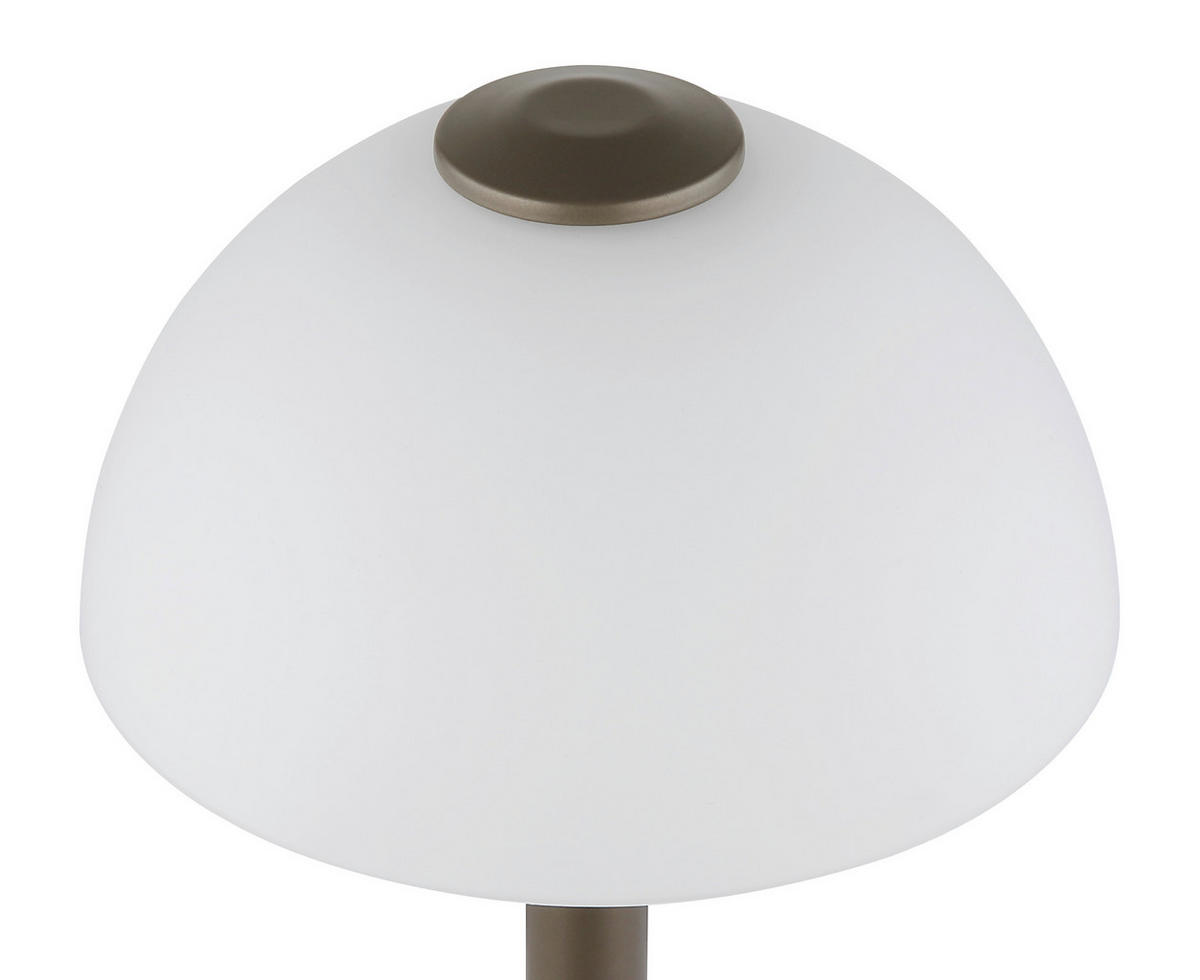 TISCHLEUCHTE Uldin 18/31,5 cm  - Opal/Weiß, Design, Glas/Kunststoff (18/31,5cm) - Globo