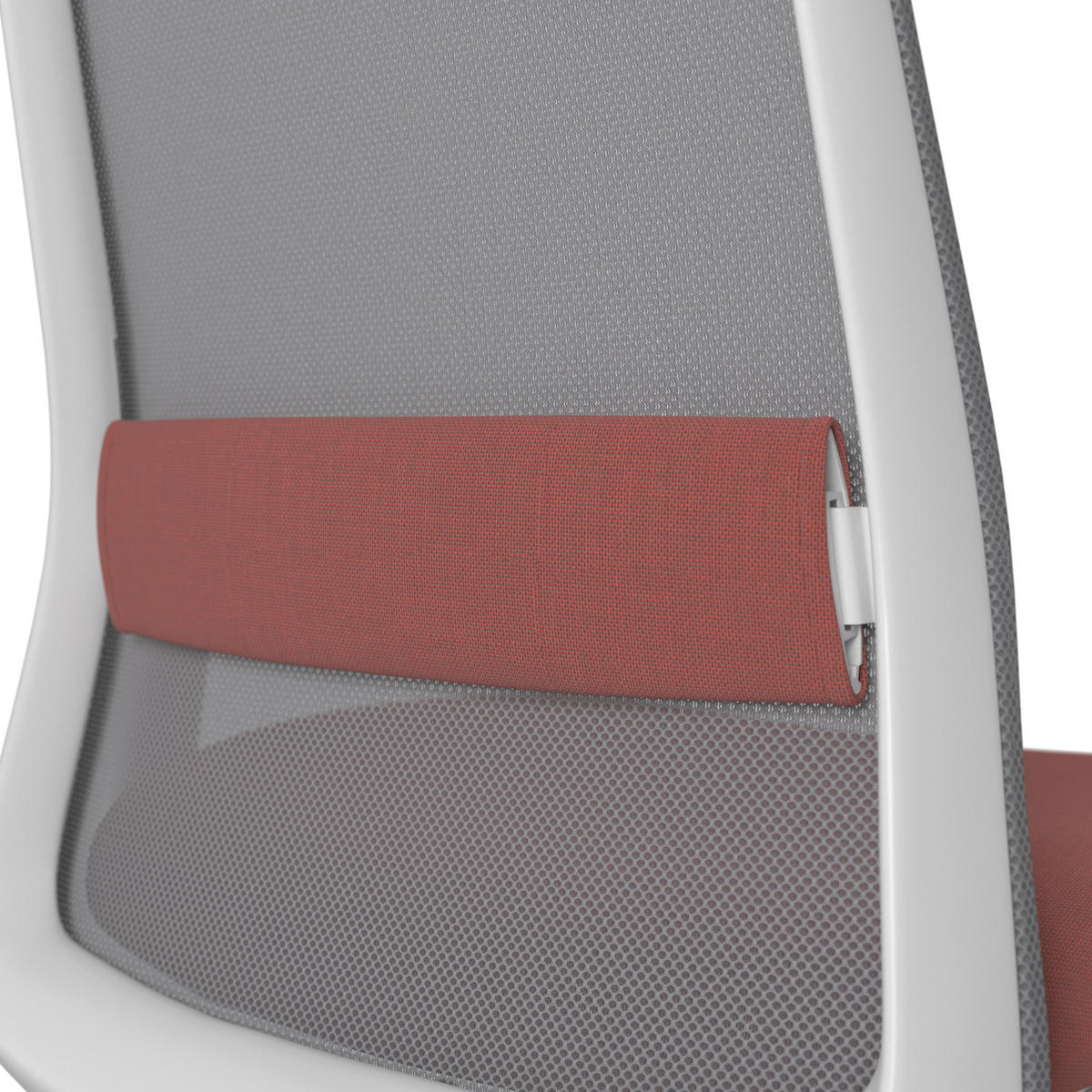 DREHSTUHL Grau, Rot, Weiß  - Rot/Weiß, MODERN, Kunststoff/Textil (70/103-115/70cm)