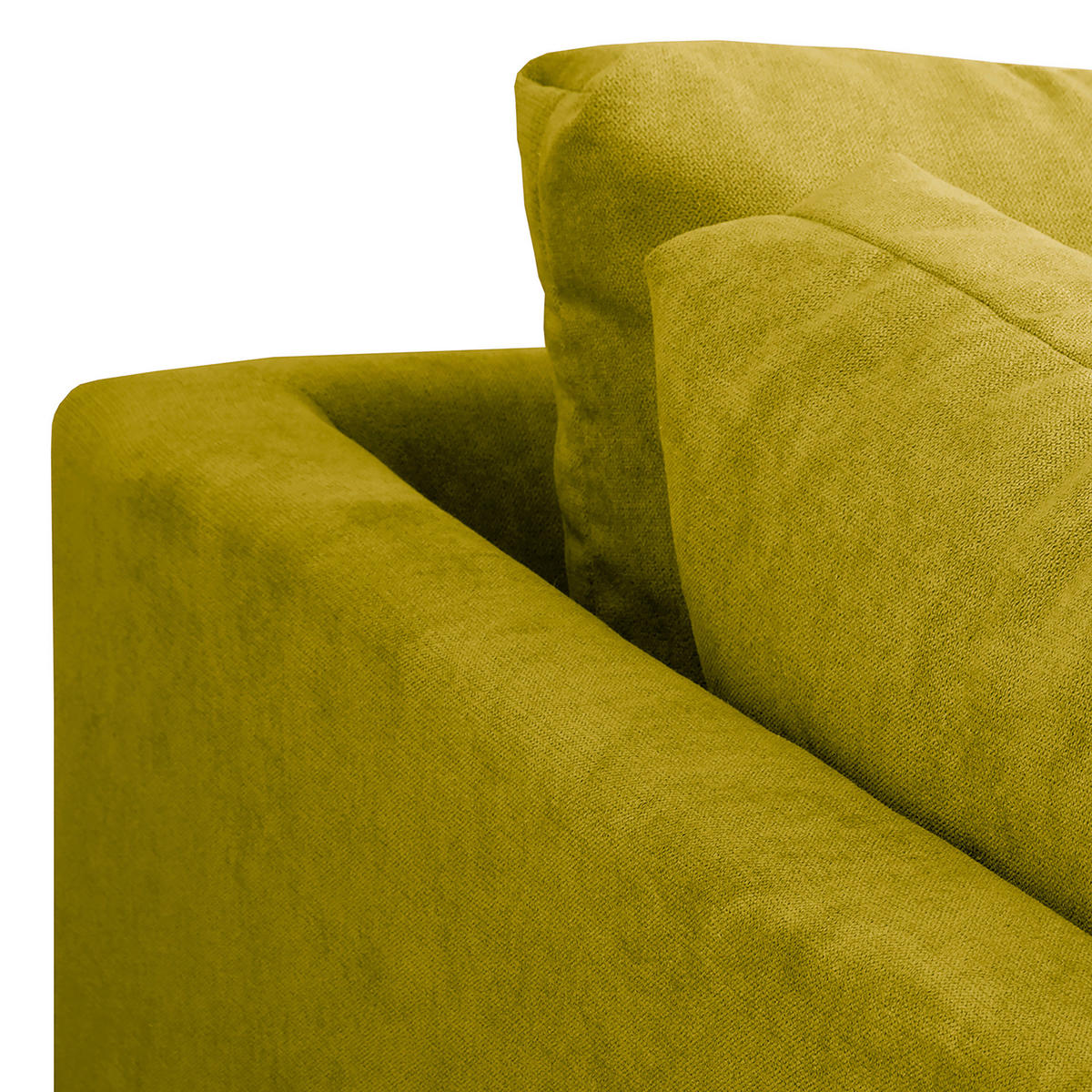 ECKSOFA Ariella Hellgrün Mikrofaser  - Naturfarben/Hellgrün, Design, Holz/Textil (161/231cm) - Livetastic