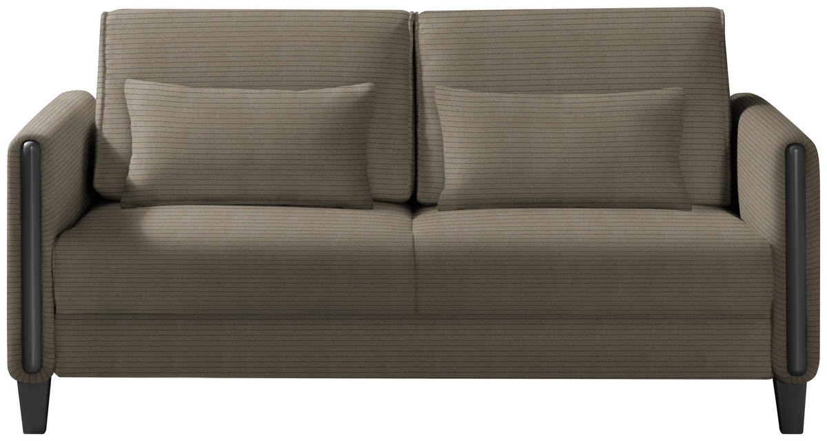 SCHLAFSOFA in Holz, Textil Braun, Schwarz  - Schwarz/Braun, Design, Holz/Textil (174/88/104cm) - Niels Andersson