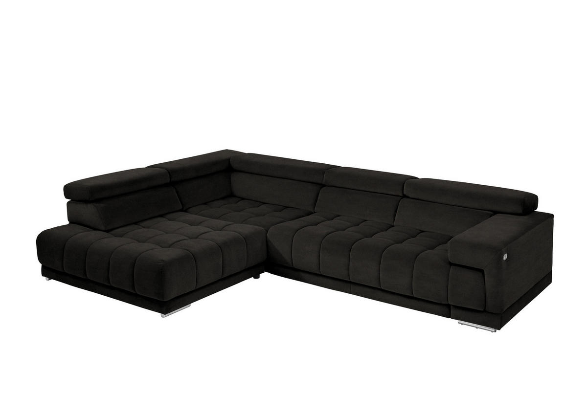 ECKSOFA in Mikrofaser Olivgrün  222/326 cm  - Chromfarben/Olivgrün, Design, Textil/Metall (222/326cm) - Beldomo Speed