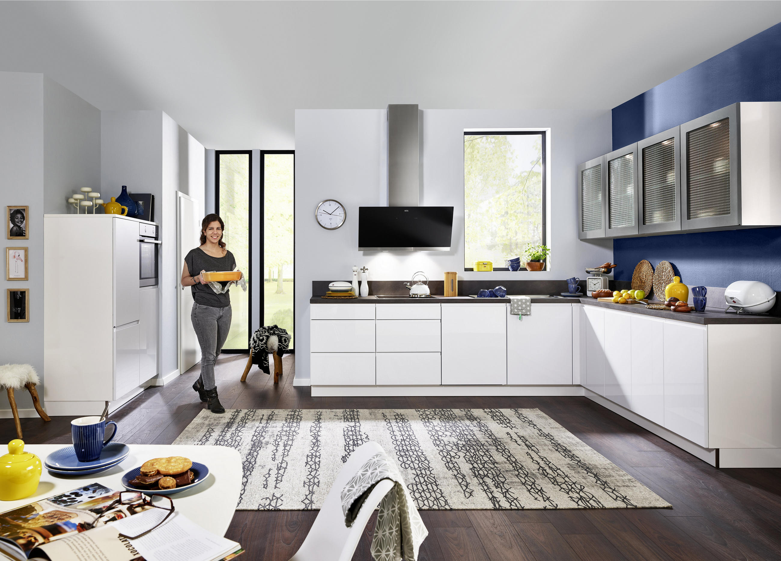 EINBAUKÜCHE DK506  - Weiß, Design, Holzwerkstoff - Dieter Knoll