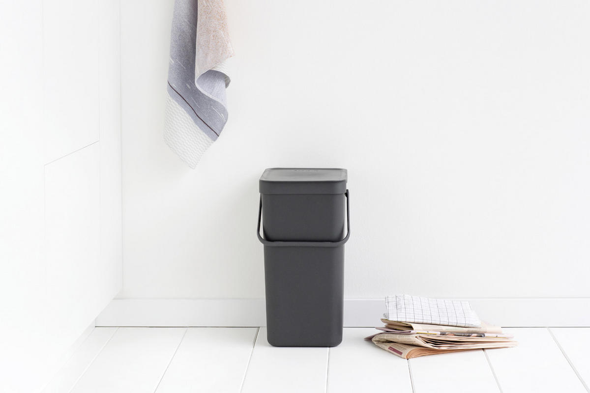 ABFALLEIMER SORT & GO 16 L  - Dunkelgrau, Basics, Kunststoff (22/40.1/27.9cm) - Brabantia