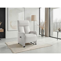 RELAXSESSEL TV CREMONA COMFORT E L3 Echtleder Kopfteilverstellung, Fußteilverstellung, Rücken echt    - Schwarz/Weiß, Basics, Leder/Kunststoff (76/114/84cm) - Sit & More