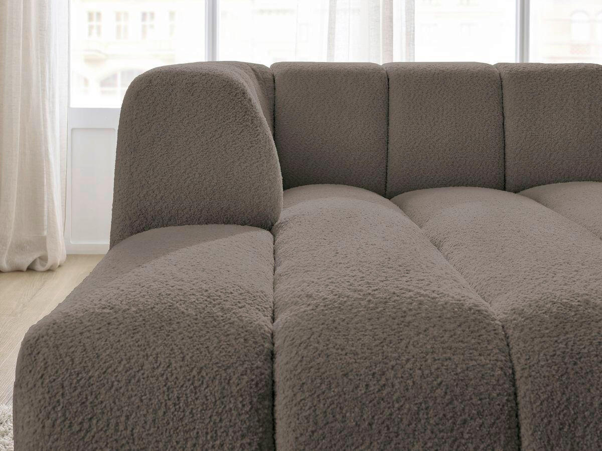 SOFAELEMENT ANNECY Bouclé Taupe  - Taupe/Schwarz, MODERN, Kunststoff/Textil (120/72/170cm)