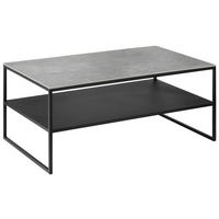 COUCHTISCH in Metall 100/60/41 cm  - Schwarz/Grau, Design, Keramik/Metall (100/60/41cm) - Johann Jakob